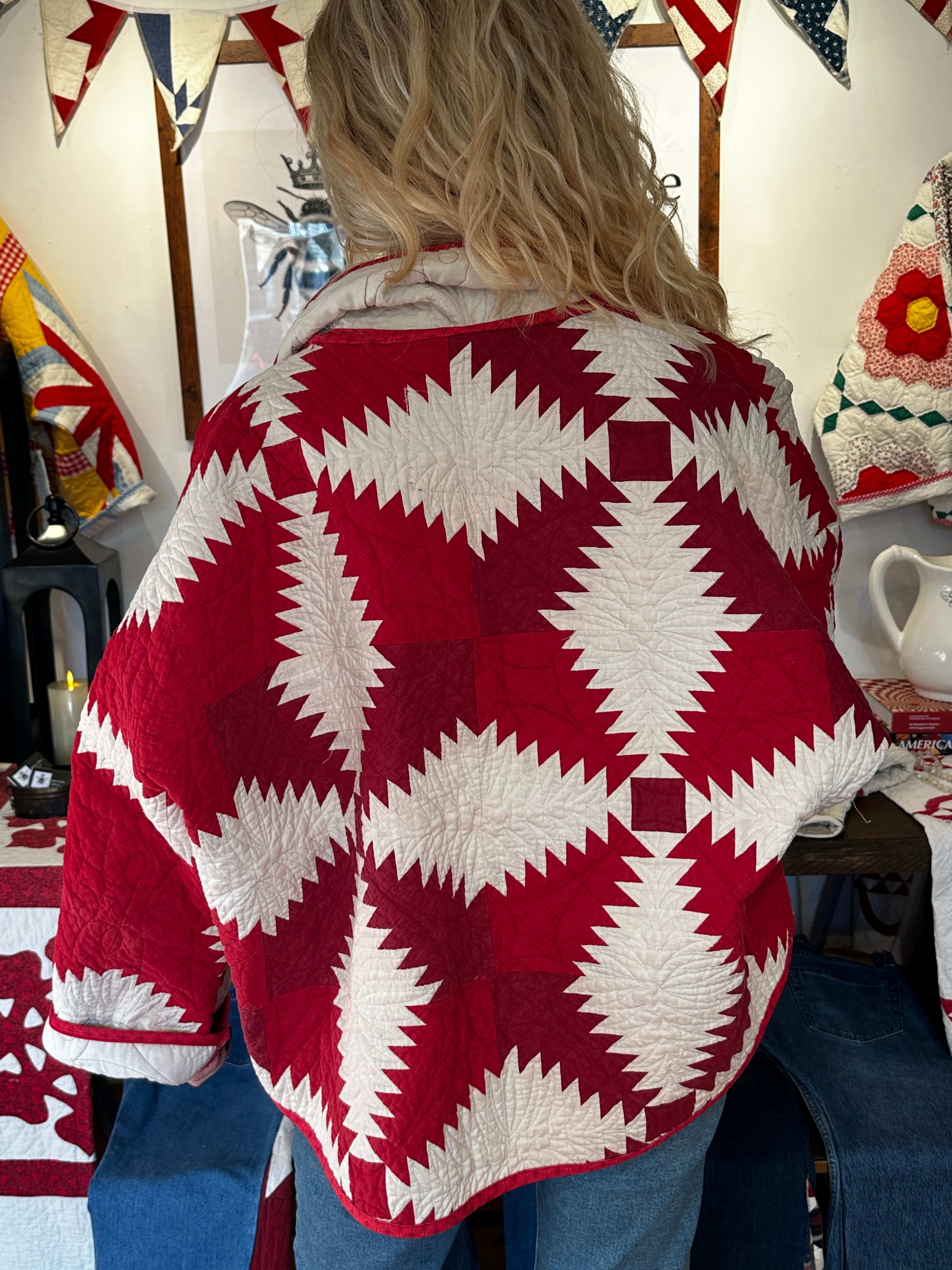 Deep Red Pinecone Swoop