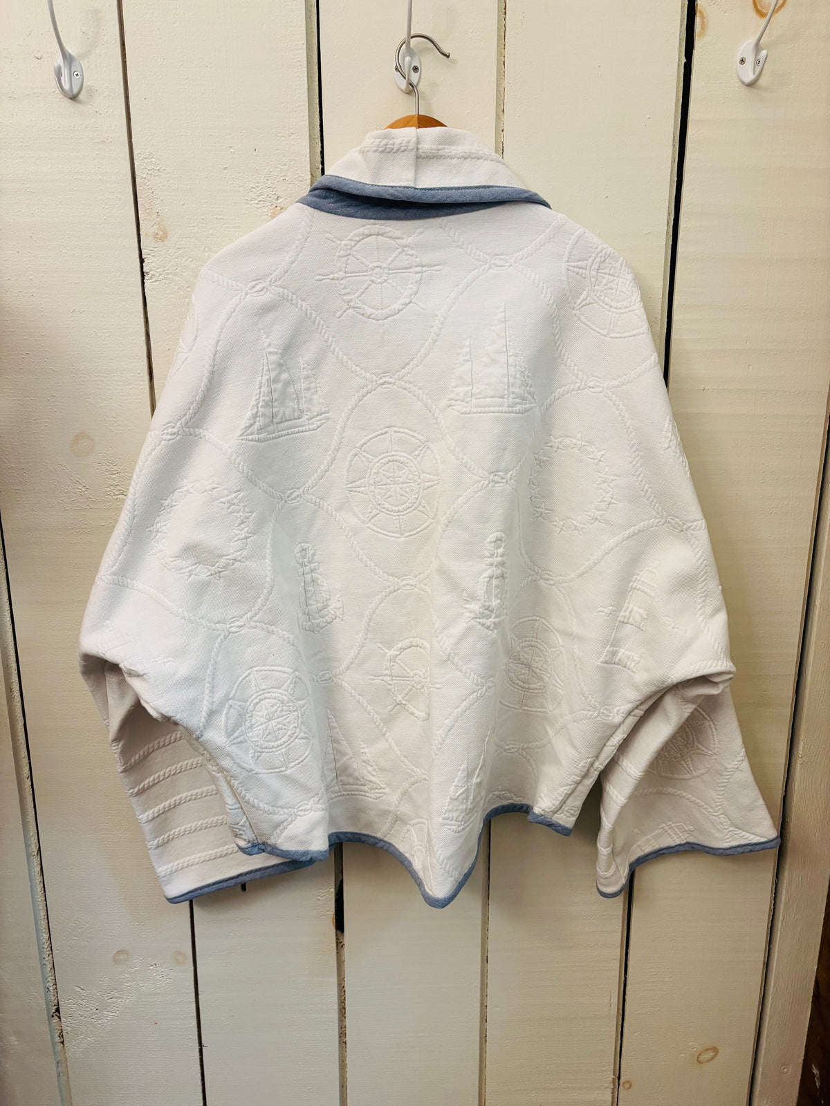 White Nautical Quilt Coat