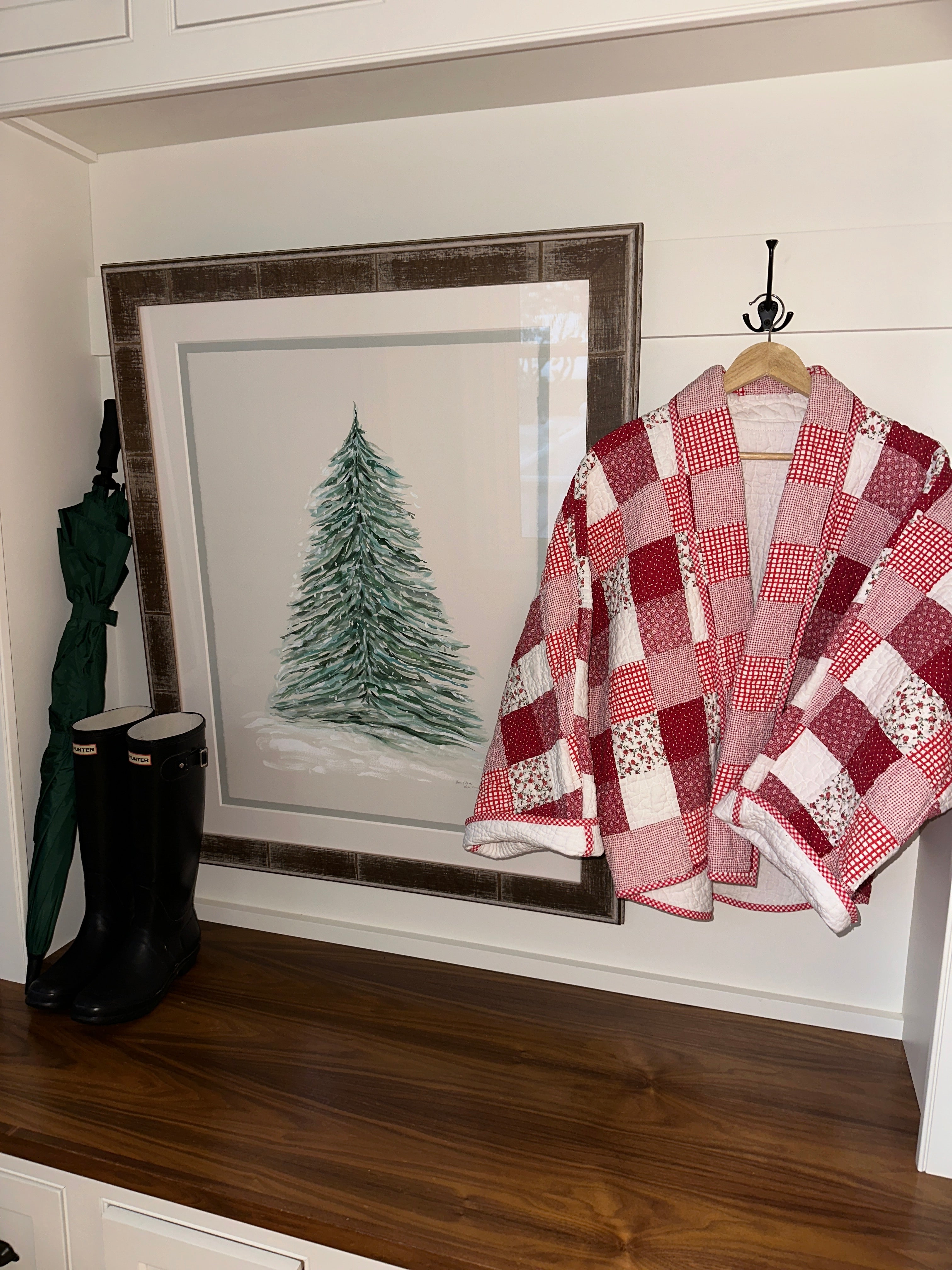 Red & White Calico Patch