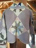Cool Crop Antique Quilt Jacket with Fish Shaped Star Points