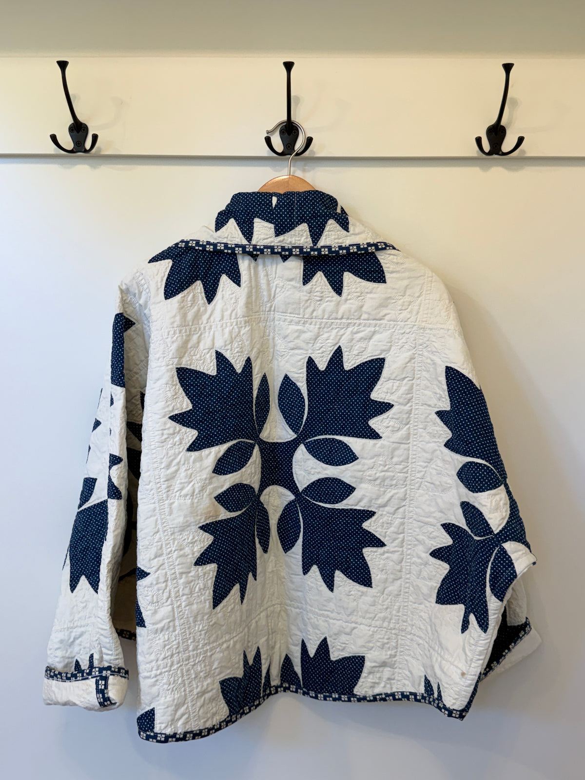 Indigo Oakland Reel Antique Quilt Swoop Coat