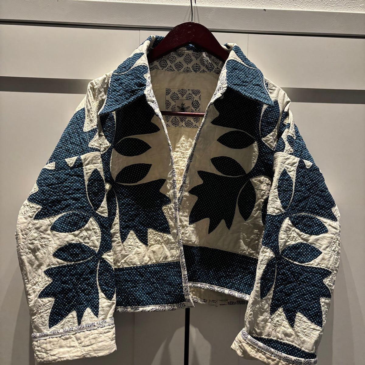 Indigo Oakland Reel Crop Quilt Jacket