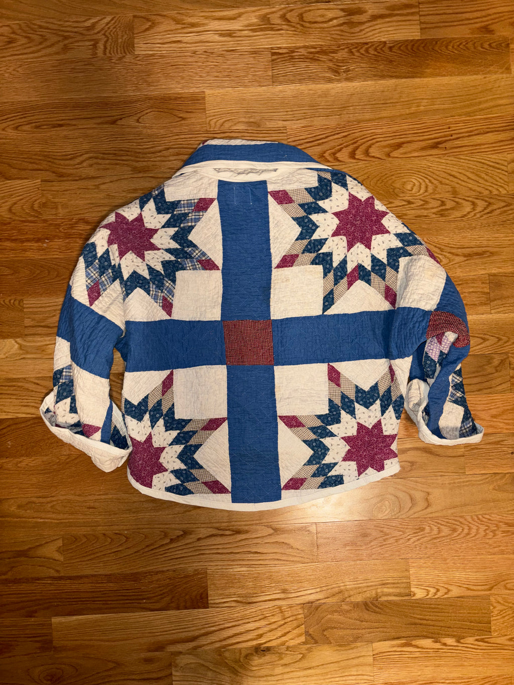 Eight Point Star red/blue Swoop Coat