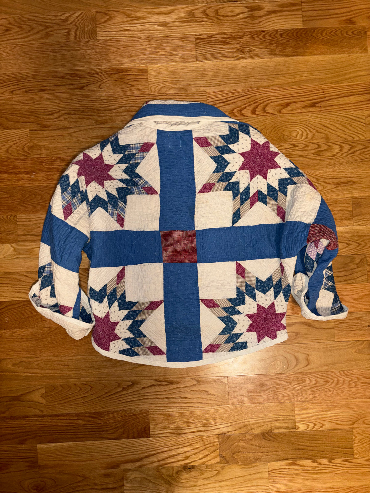 Eight Point Star red/blue Swoop Coat