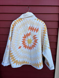 Broken Star Pale Citrus Antique Quilt Swoop Coat