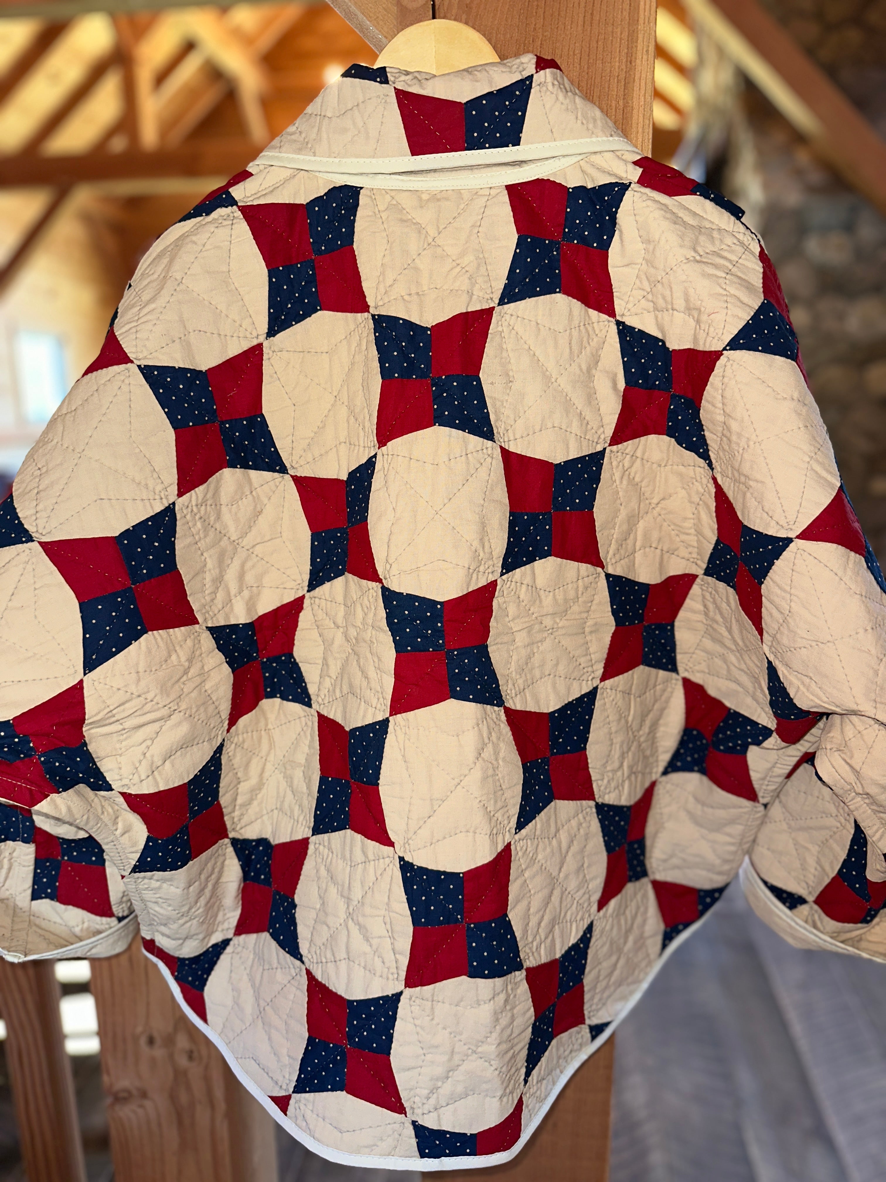 Red & Navy 4-Point Star