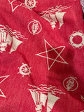 Nautical Matelassé in Red & White
