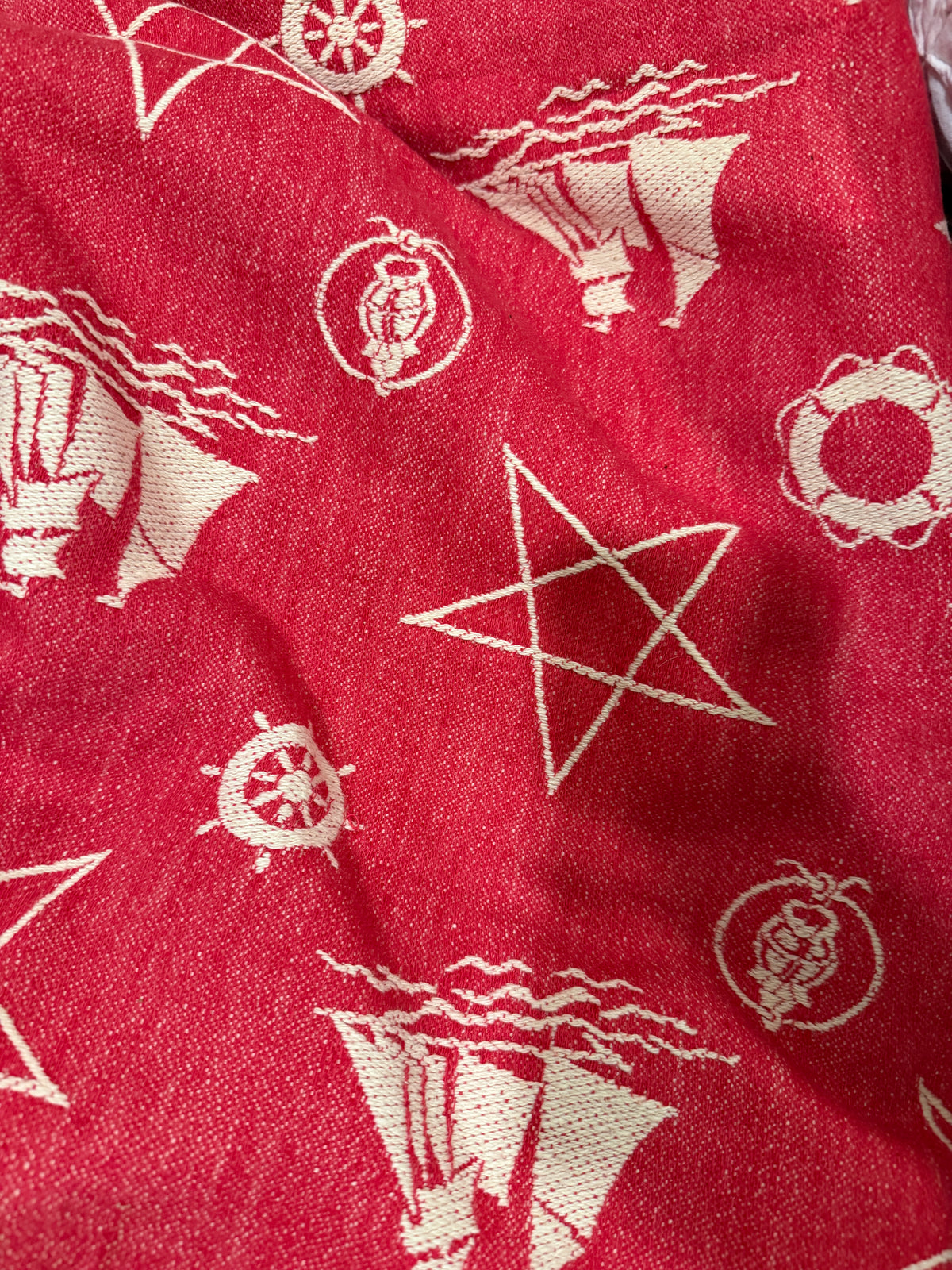 Nautical Matelassé in Red & White
