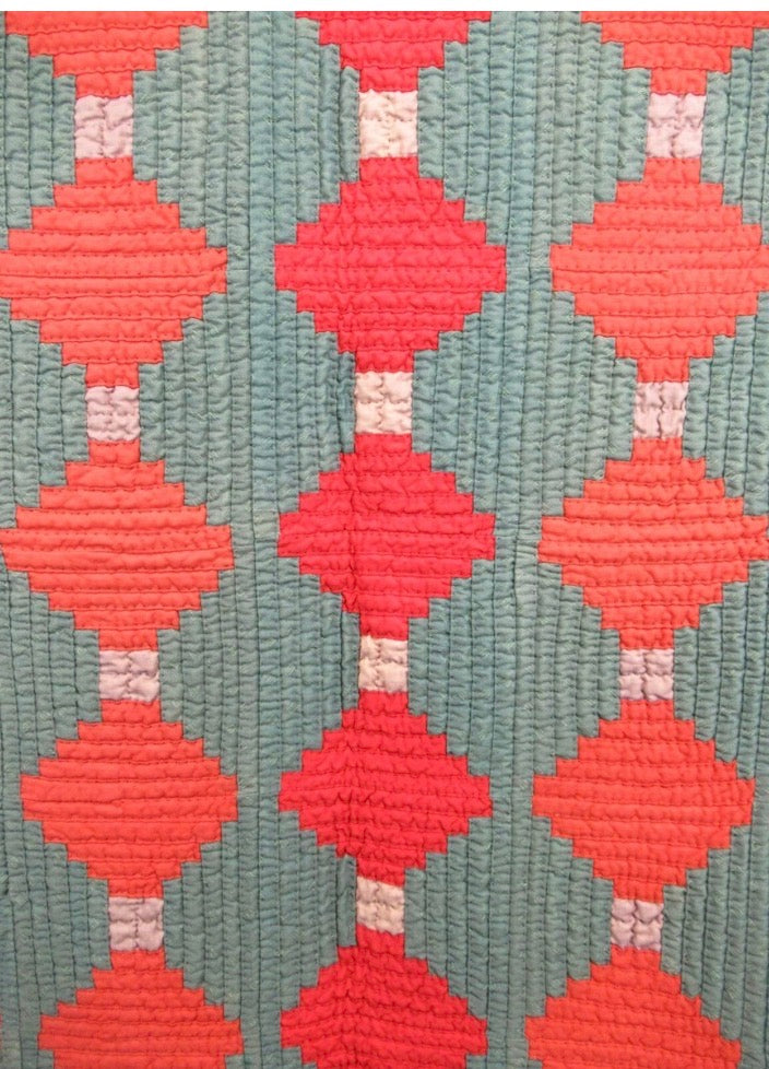 Log Cabin Lanterns Vintage Quilt Swoop Coat