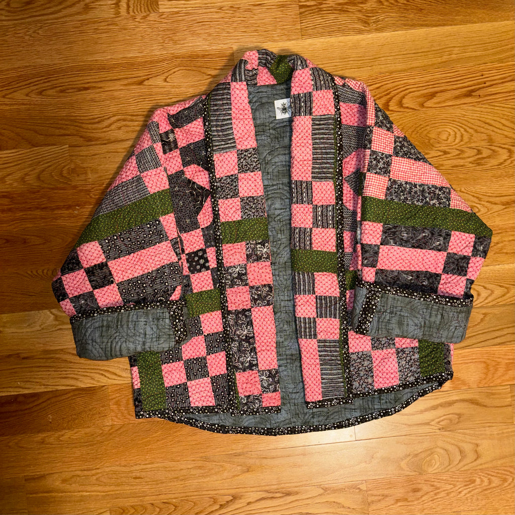 Monkey Wrench Pink/Grey Swoop Coat