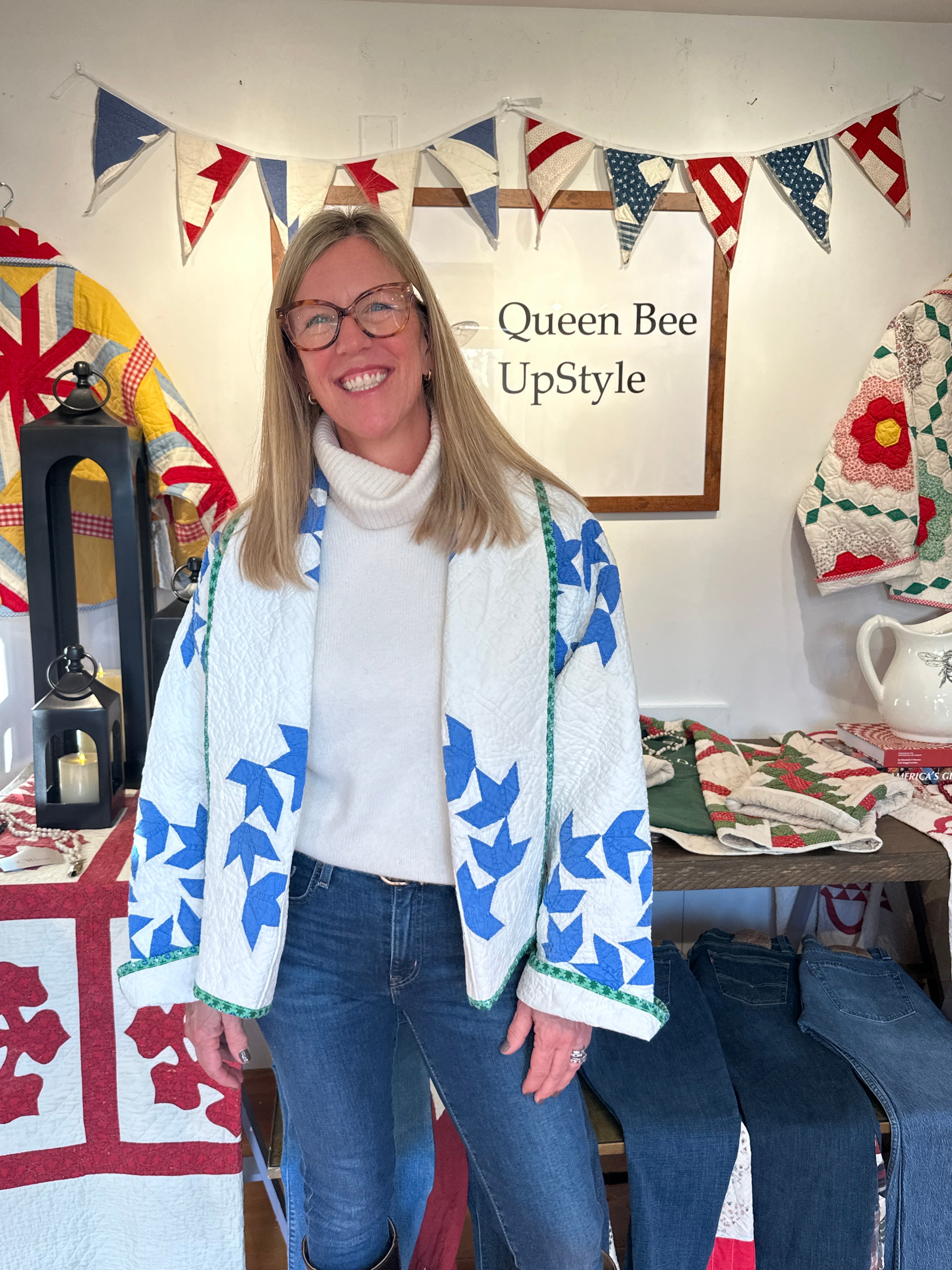 Chasing Geese in Blue