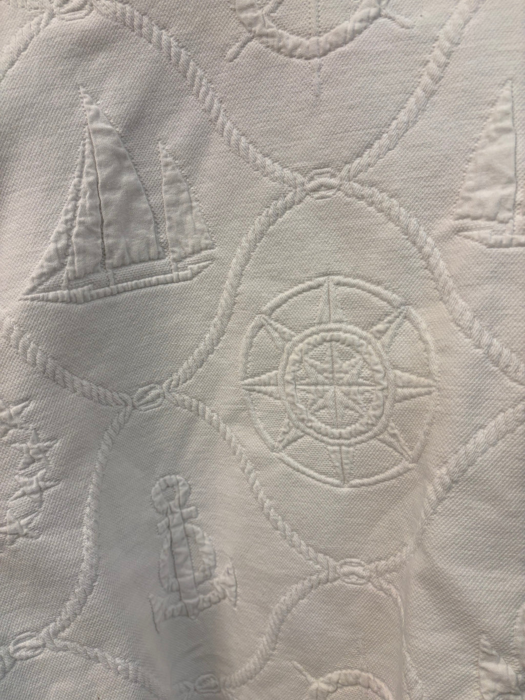 White Nautical Quilt Coat