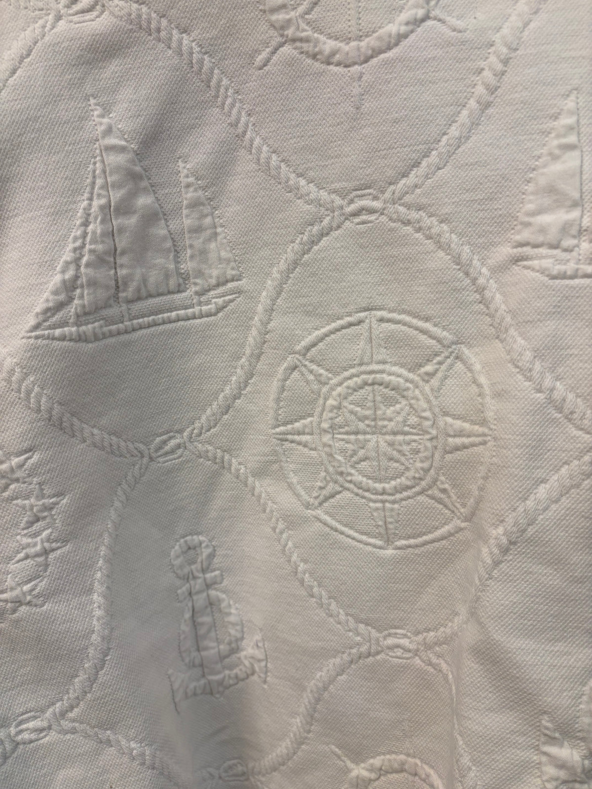 White Nautical Quilt Coat