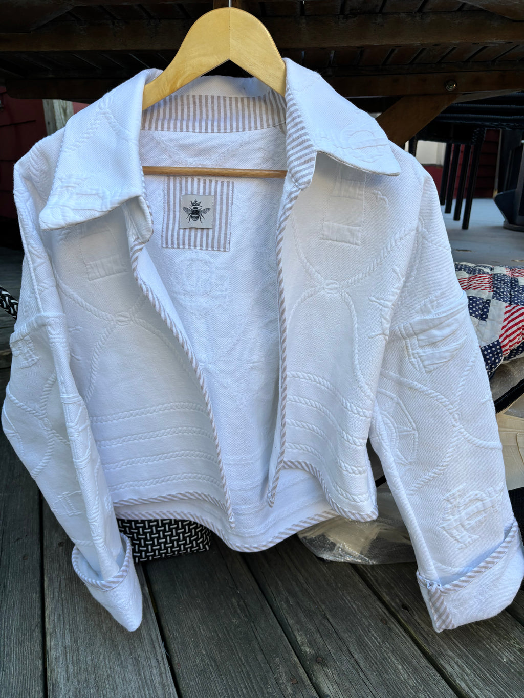 Nautical white crop
