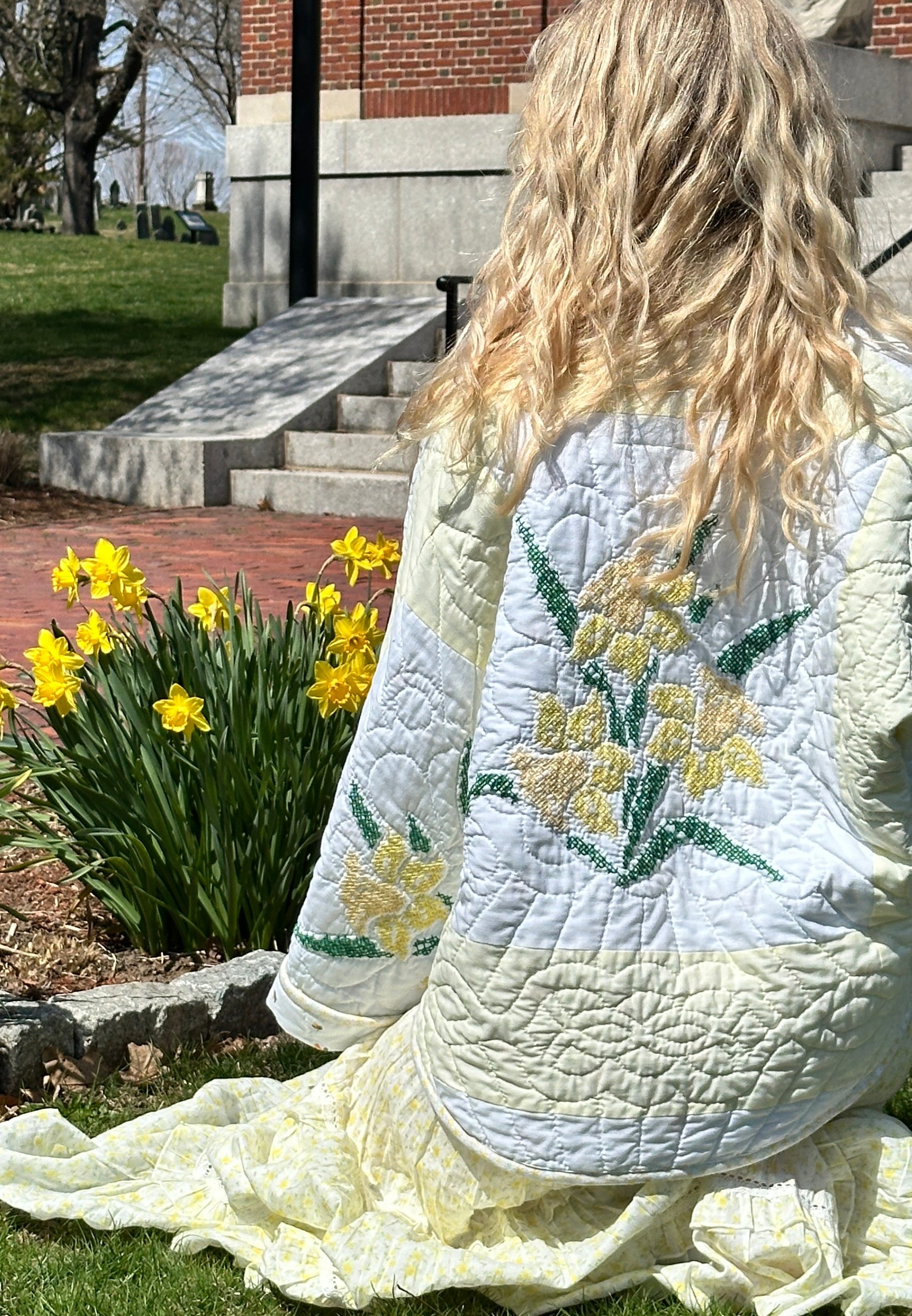 Cross-Stitched Daffodils