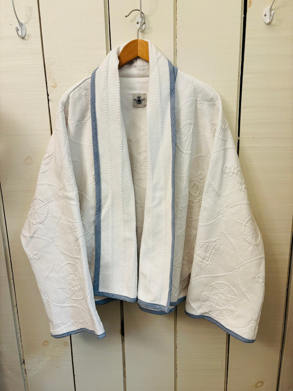White Nautical Quilt Coat