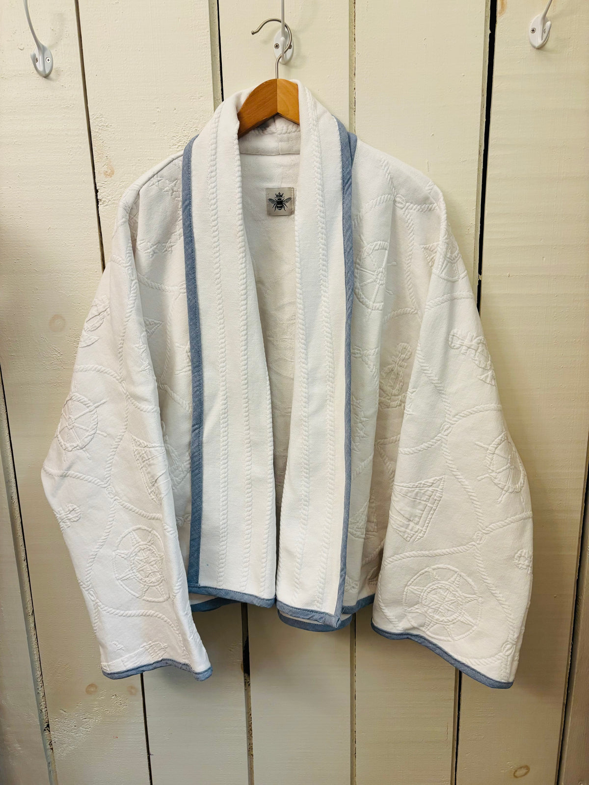 White Nautical Quilt Coat