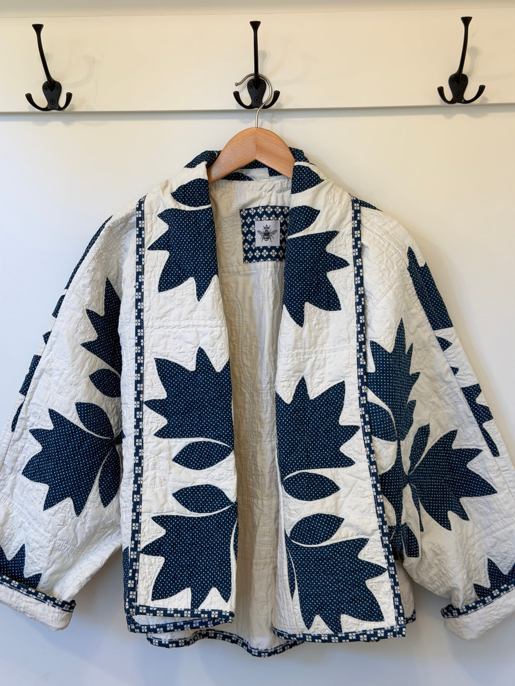 Indigo Oakland Reel Antique Quilt Swoop Coat