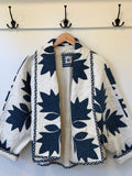 Indigo Oakland Reel Antique Quilt Swoop Coat