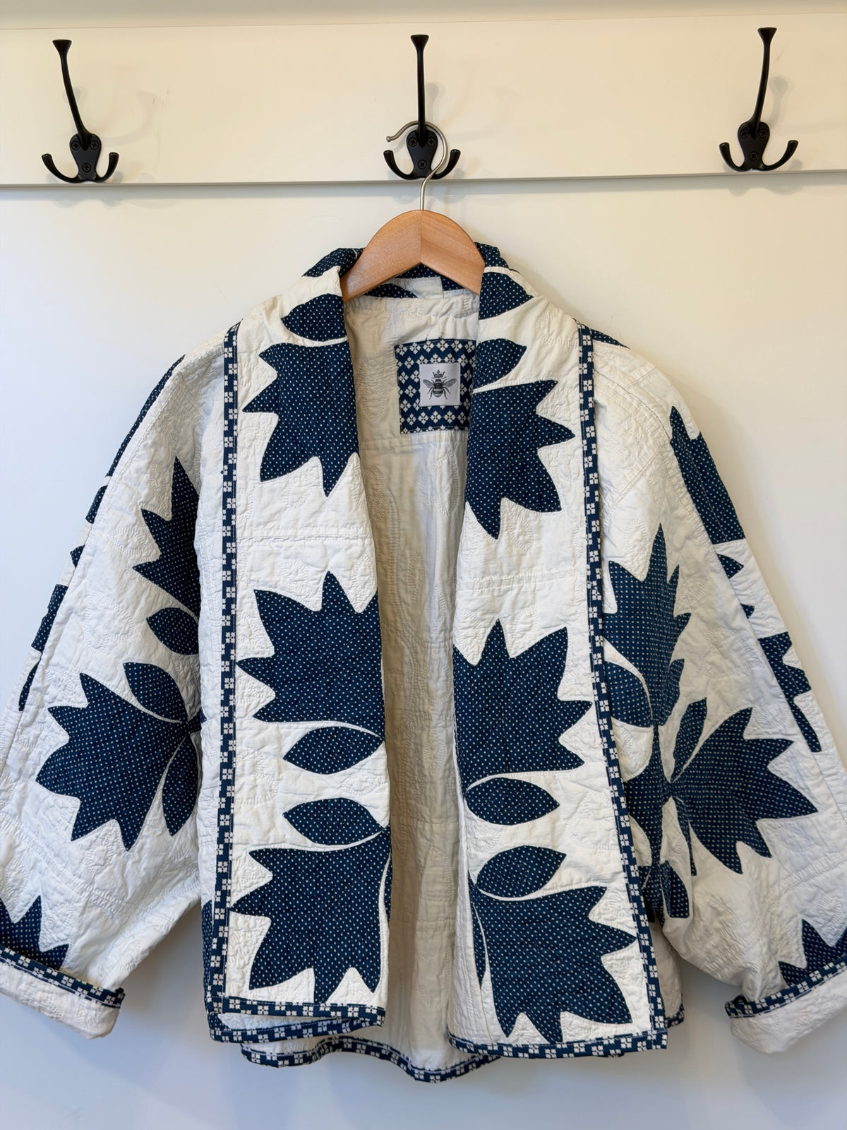 Indigo Oakland Reel Antique Quilt Swoop Coat