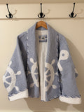 Ship Shapes Appliqué Vintage Quilt Swoop Coat