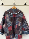 Dad's Plaids Vintage Quilt Swoop Coat