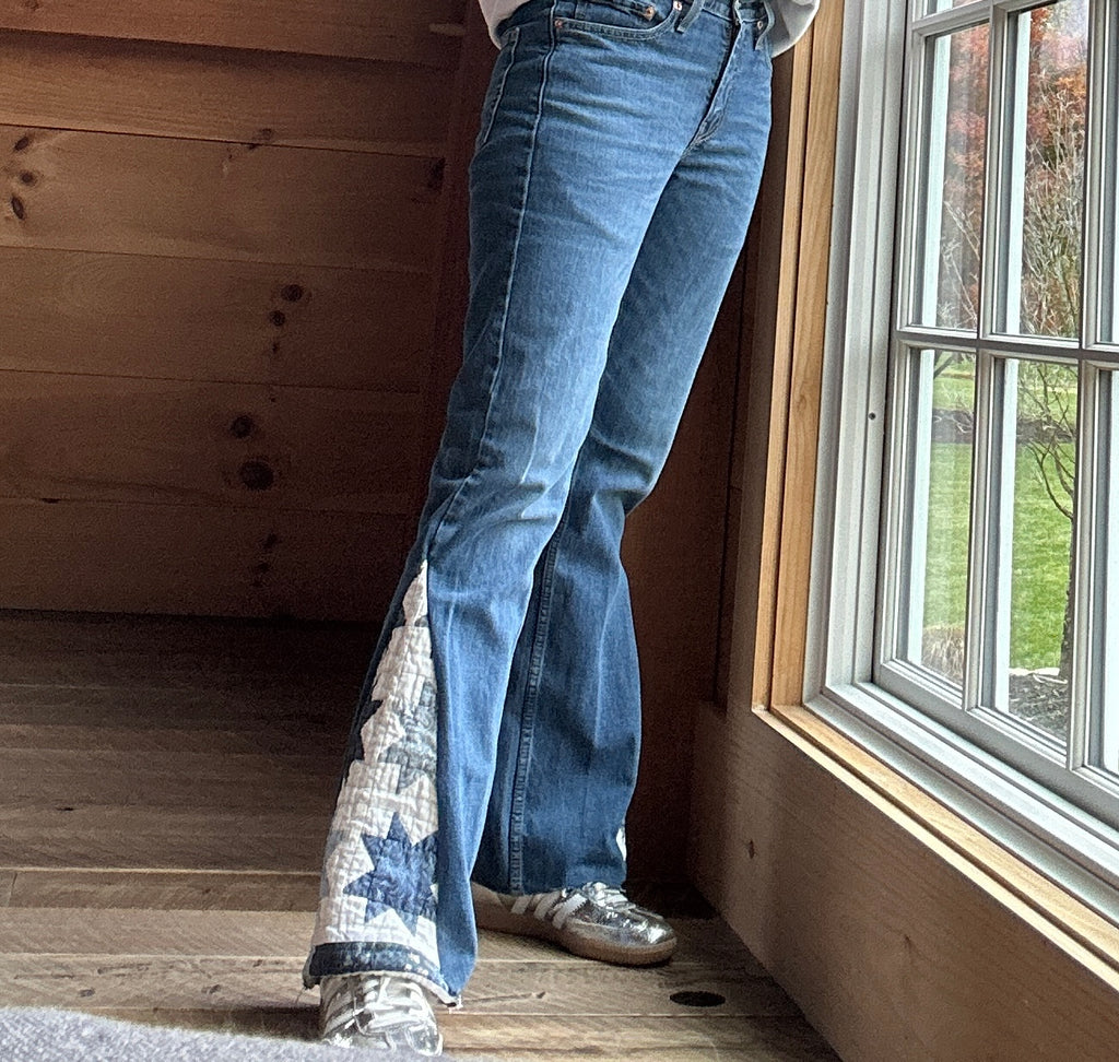 Amish Star Quilt Kick Jeans