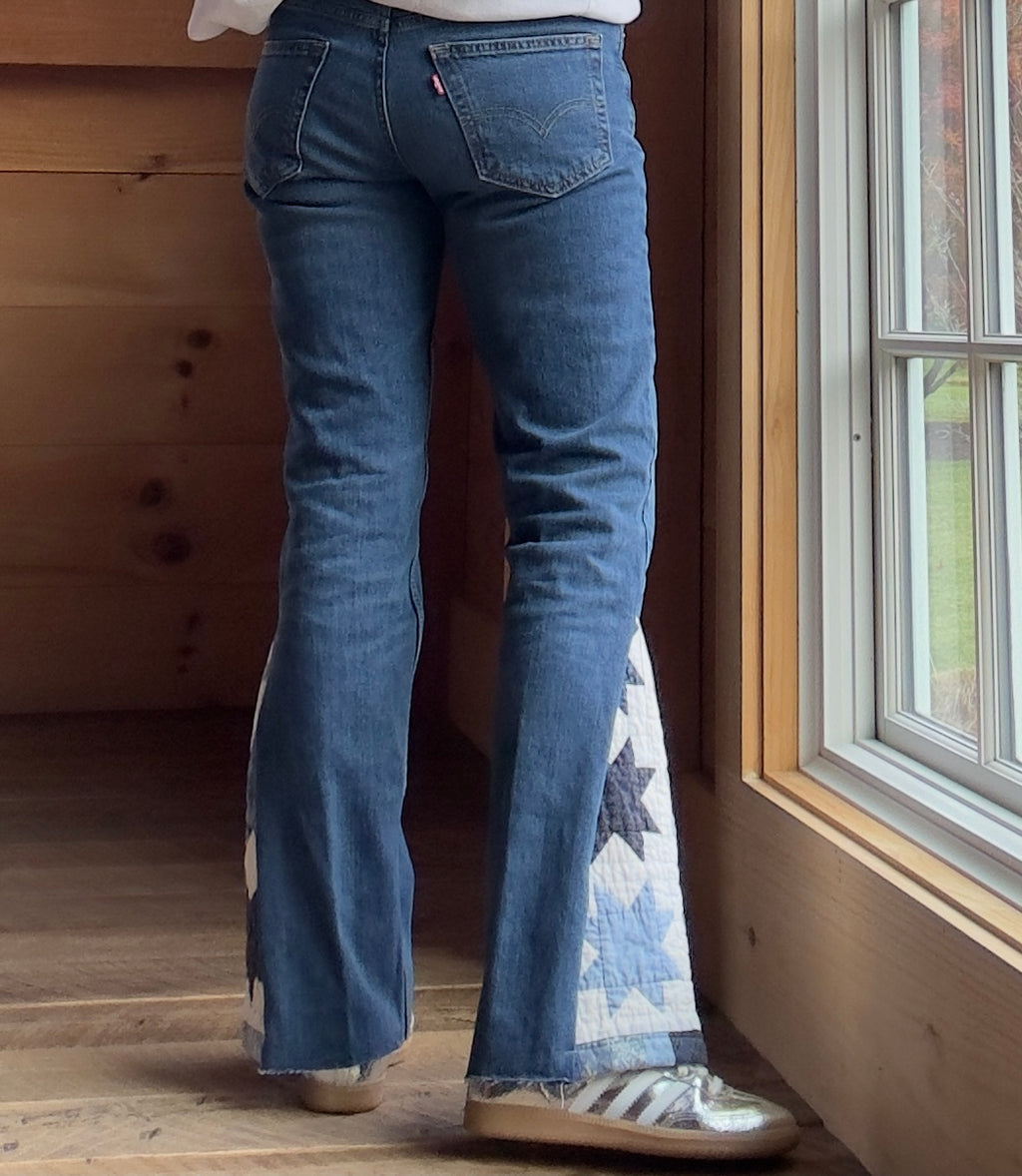 Amish Star Quilt Kick Jeans